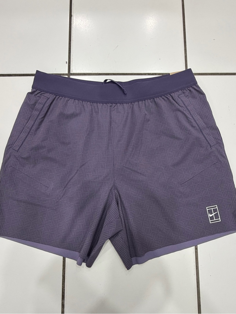 Nike Purple Men's Athletic Shorts with Subtle Geometric Texture